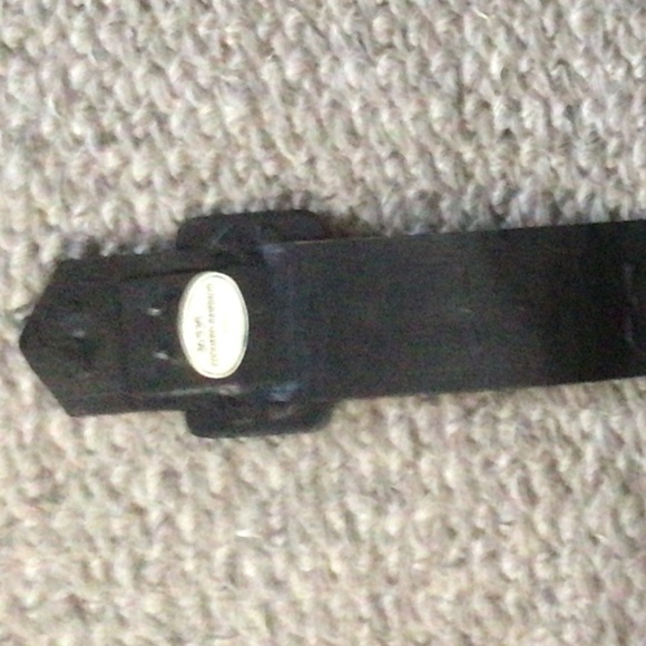 Vintage EDOUARD RAMBAUD Paris Black Leather Belt #30539, Size S-M - Picture 6 of 10